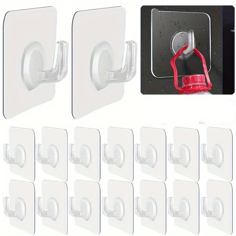 Wall hooks  Self-adhesive, suitable for use in kitchens, bathrooms and for hanging clothes, suitable for bathrobes, wall-mounted
