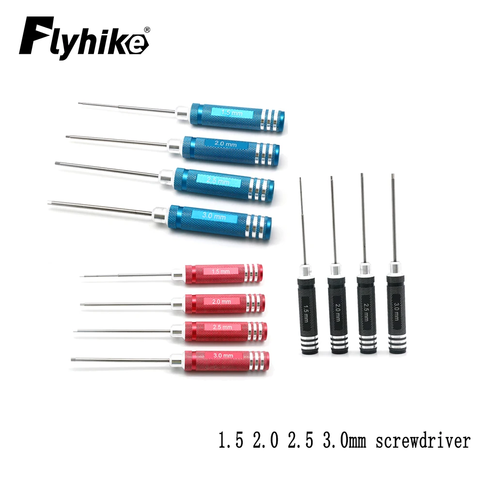 4 قطعة 1.5 2.0 2.5 3.0 مللي متر مفك RC أدوات عرافة مفك مسامير مجموعة التيتانيوم تصفيح تصلب أدوات إصلاح للعب هليكوبتر #1