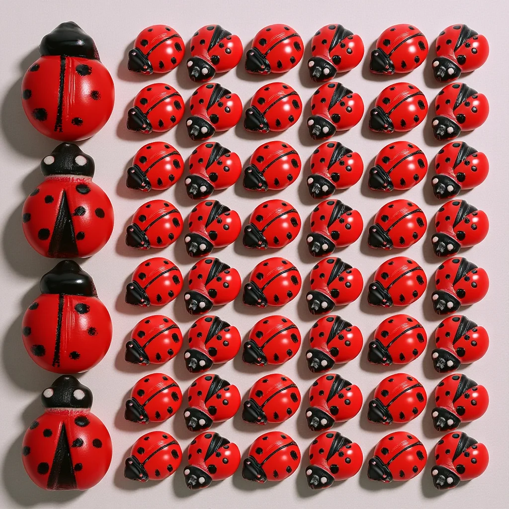 

100 шт. миниатюрных фигурок божьих коровок из смолы для декора террариумов, сказочных садов, для использования на улице и в помещении, оптом