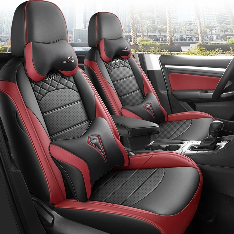 Car Seat Cover Leather Specific Customize for VW Volkswagen Bora 2019-2023 Full Covered with Front and Rear Full Complete Set