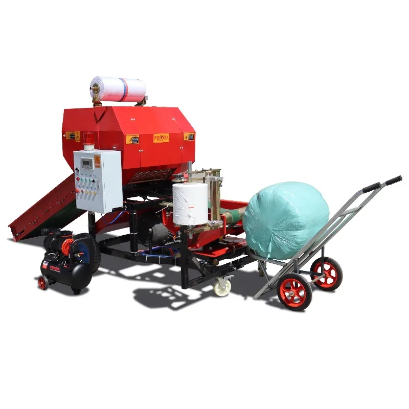 Customized Farm Use Round Silage Baler And Wrapper Combo Diesel Engine Hay Roll Baler For Corn Silage