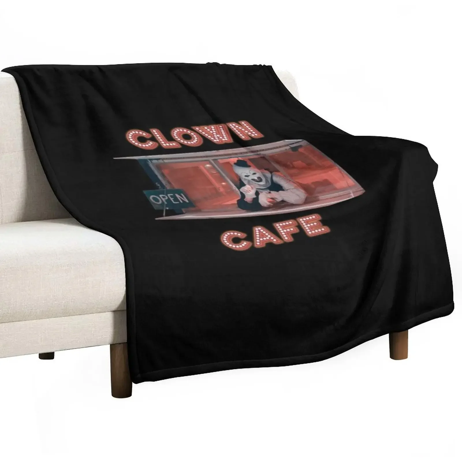 Terrifier Clown Cafe Throw Blanket For Sofa Thin Summer Bedding Blankets