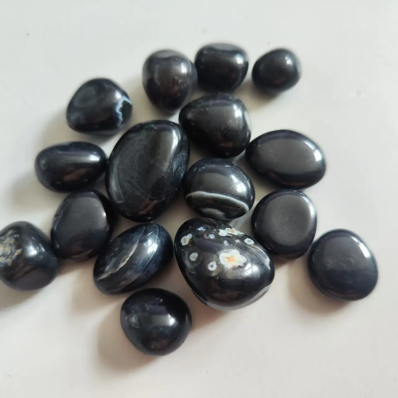 100 جرام حجر العقيق الأسود الطبيعي العقيق لتقوم بها بنفسك الريكي شفاء الخرز الحجر الطبيعي لصنع المجوهرات ديكور المنزل الحجر الحرفية #1