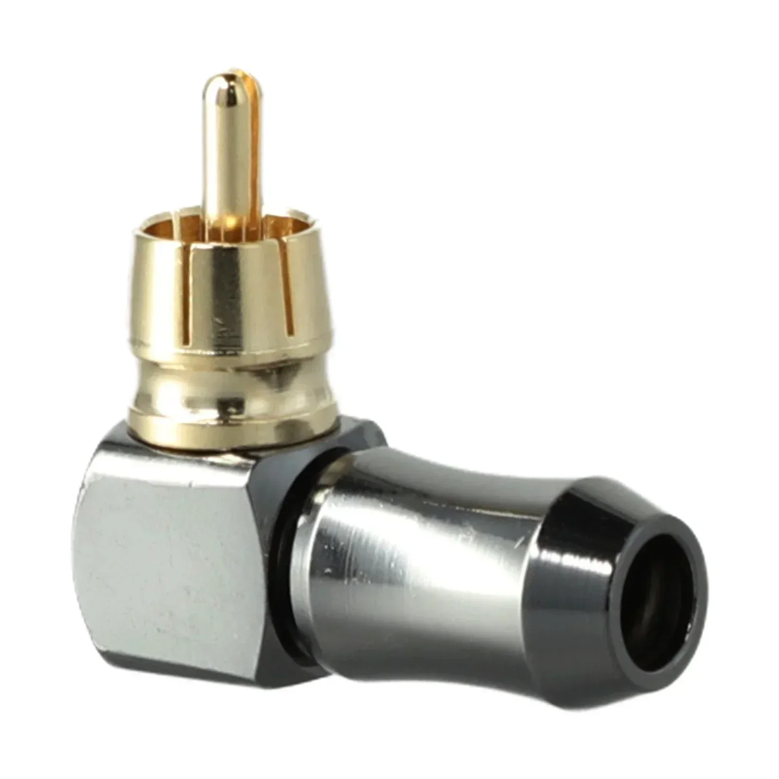 L-shaped RCA Right Angle Elbow 90 Degree Male Conversion Head Male Plug Copper Audio Video Connector Soldering Adapte