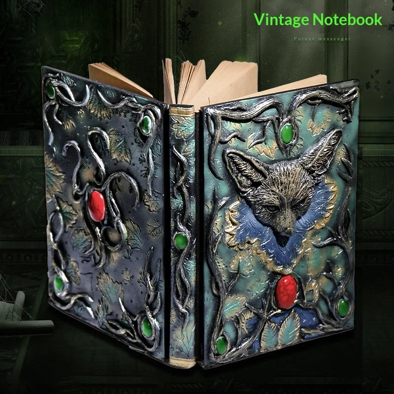 

Блокнот А5 в твердом переплете с тиснением, элегантный винтажный, в стиле Фокс Релиф, темный, в стиле Ктулху, готический, европейский, с пустыми страницами, для ежедневных записей