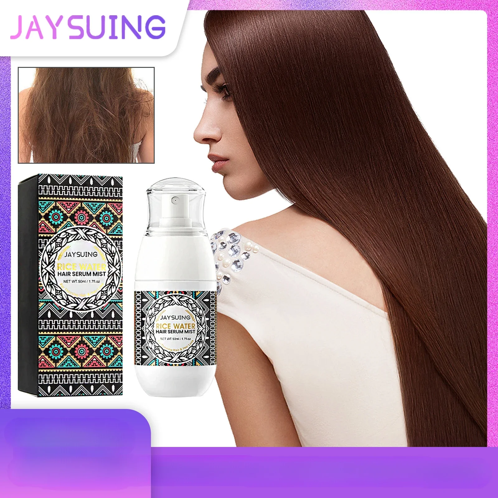 Jaysuking-Spray para el crecimiento del cabello para hombres, productos de belleza que hidratan el cuero cabelludo, engrosan el cabello y reducen la caída del cabello, 50ml