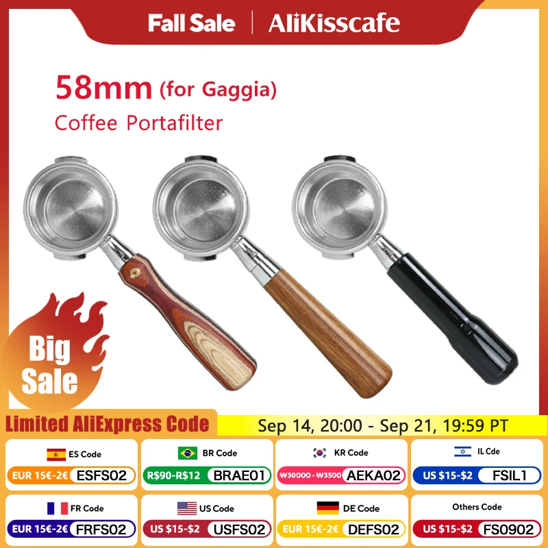 

58MM Coffee Bottomless Portafilter For GAGGIA Classic Pro Naked Filter Basket Espresso Machine Accessories Maker Barista Tools