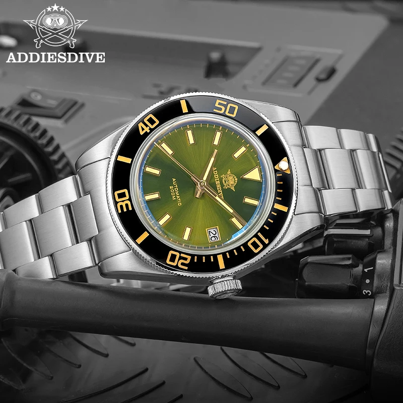 ADDIESDIVE High Quality 39mm Automatic Watch Fashion NH35 Stainless Steel 200M Waterproof Dive Mechanical Watches For Men NEW