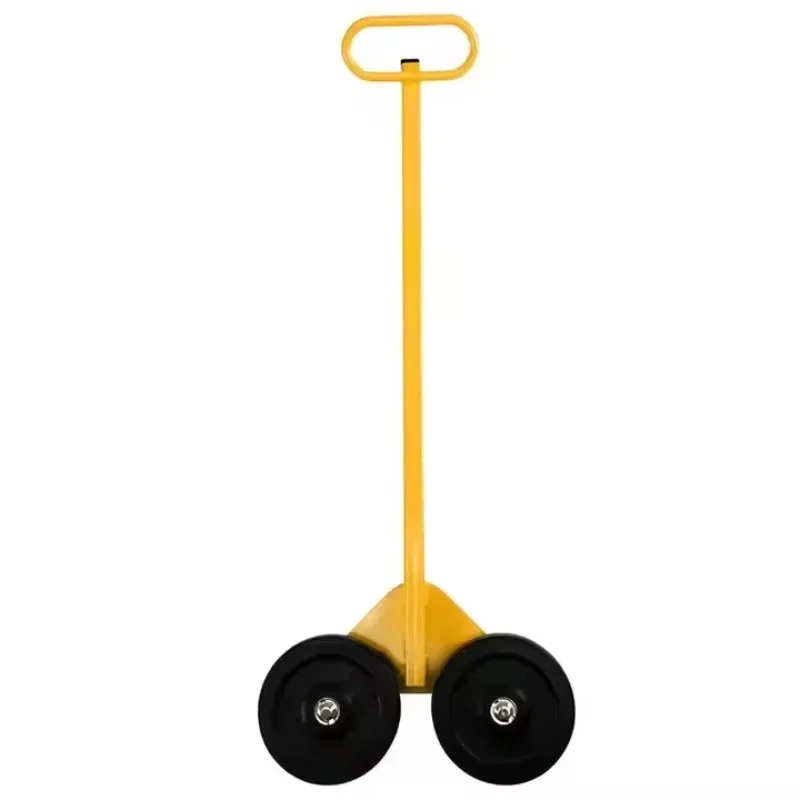 Yellow Powder Coated Carbon Steel Drywall Door Installation Kit with Platform Cart