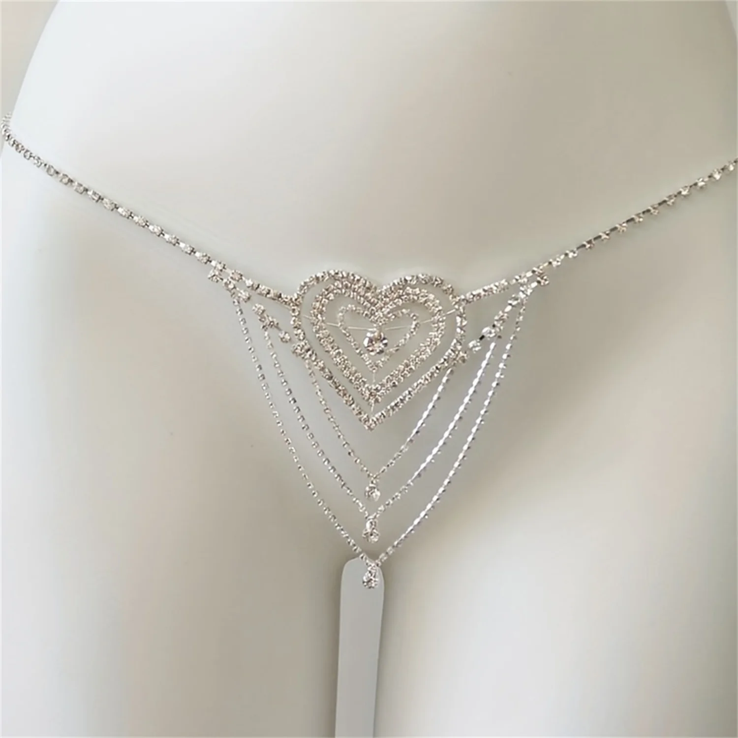 سلسلة خصر ذات طبقات على شكل قلب للشاطئ الصيفي، تصميم مجوهرات البطن، زينة الورك للحفلات، سلسلة الجسم اليومية