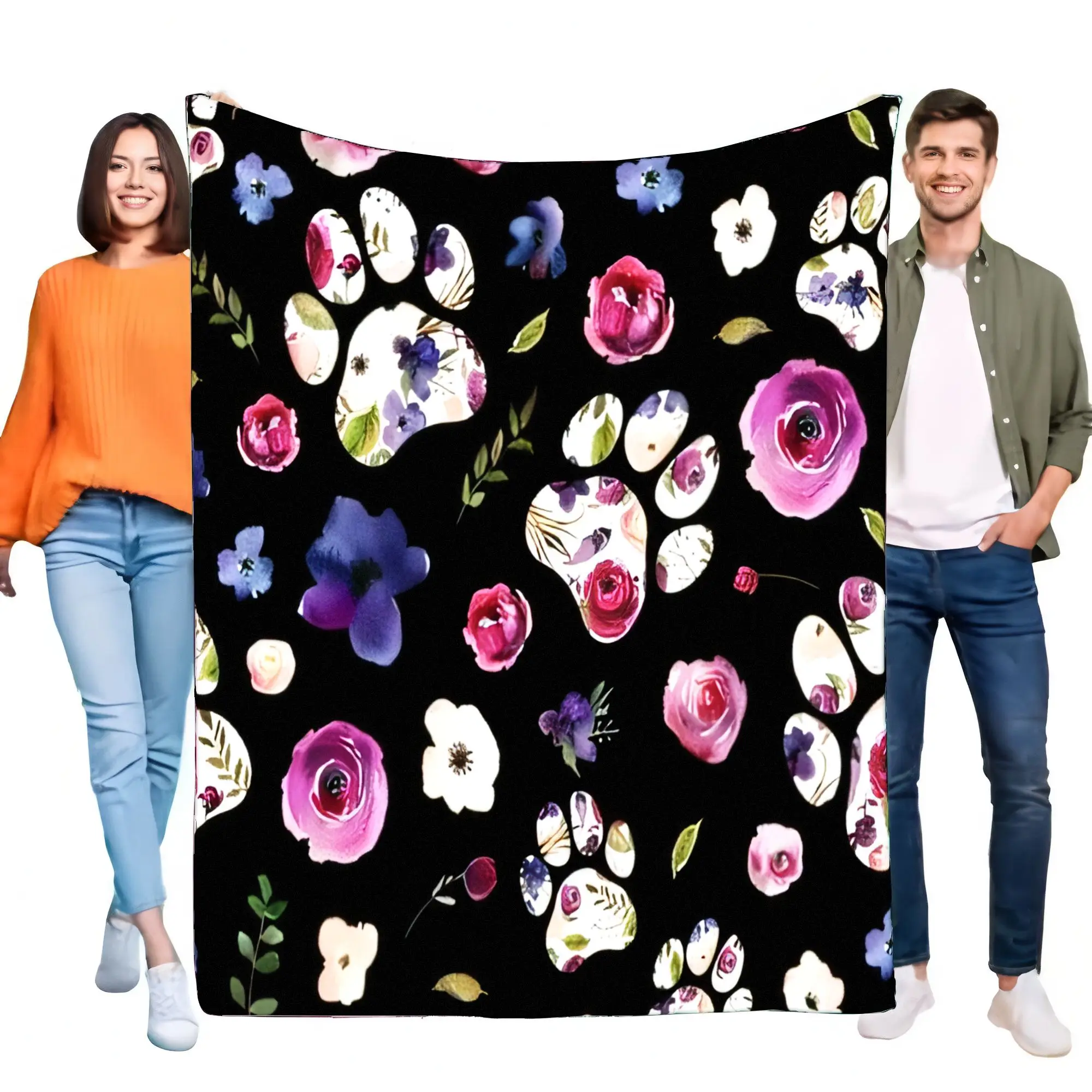 Floral Pattern Blanket Cozy Soft Throw Blanket for Home Sofa Bed Lightweight Decorative Gift for Friends and Family Perfect for
