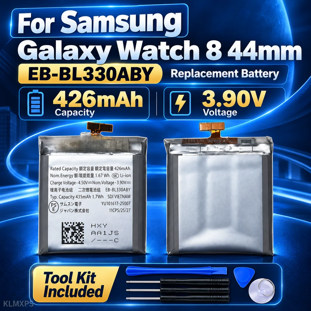 Smartwatch Battery Replacement For Galaxy Watch 8 44mm EB-BL330ABY 426mAh Compatible Battery With Repair Tools Included