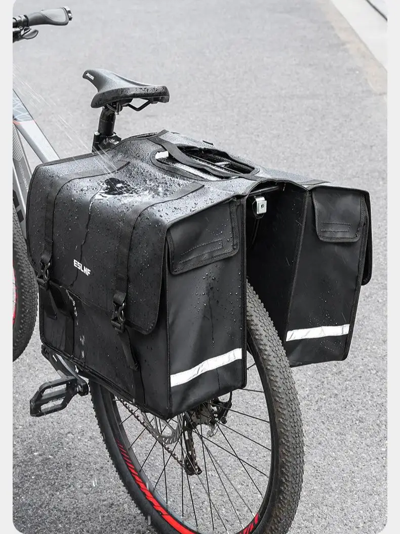 AliExpress NONE Bicycle tail bag rear bag 45L large-capacity waterproof mountain road bike rear shelf bag cycling equipment