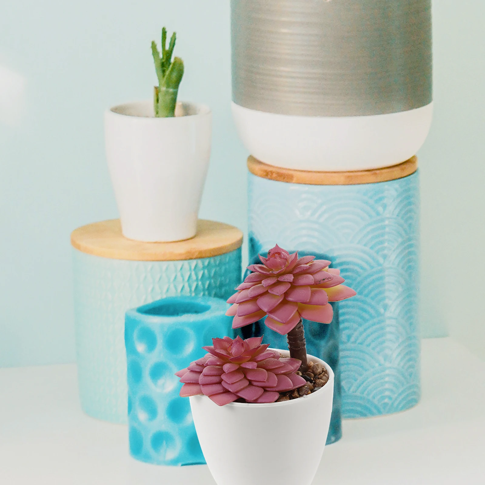 

Artificial Succulent in Pot Realistic Small Faux Plant for Home Office Decor Maintenance Free Indoor L nament Simulated