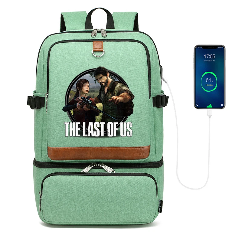

The Last of Us Part 2 Laptop Backpack Compartment USB Waterproof Backpacks Cooler Bags Outdoor Thermal Insulated lunch Bag