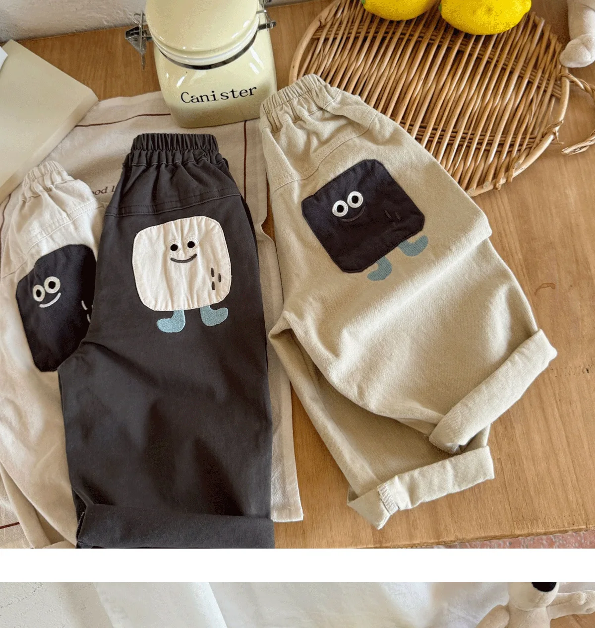 2023 koreanische Frühling Herbst Kinder Baby Jungen Hosen Nette Vielseitige Kleinkind Jungen Casual Hosen Kinder Jungen Reine Baumwolle Hosen – Detail 2