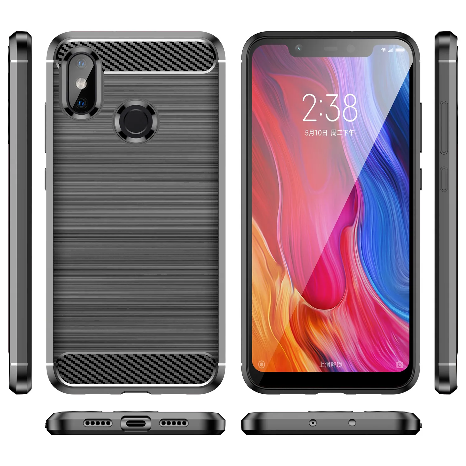 Shockproof Case For xiaomi 8 Mi8 Mi 9 lite Mi 9t pro Mi CC9 Pro cc9e Carbon Fiber Cover for mi 8se 9pro 5g mi9se Silicone Cases