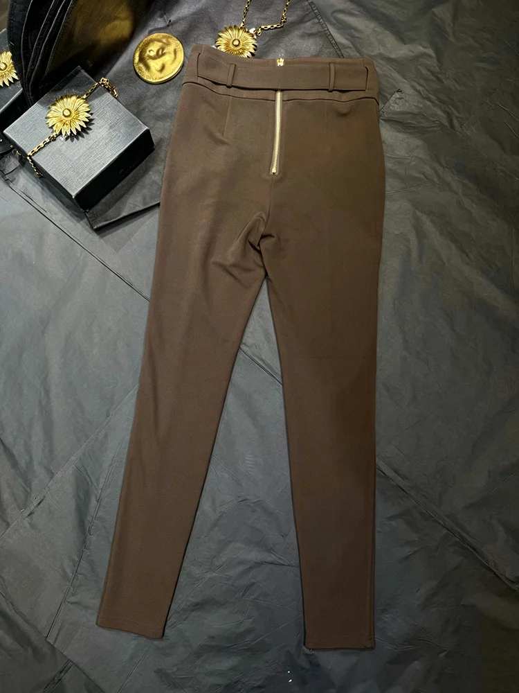 Women's high-waisted slim-fit long pants, 2026 autumn new style, black fashionable and versatile pencil pants