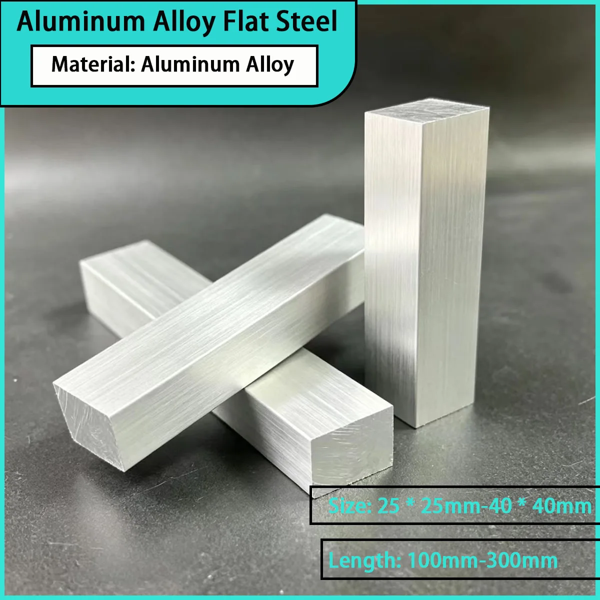 Aluminum alloy flat steel with dimensions of 25*25mm-40*40mm is used for equipment supports, tooling pads, etc