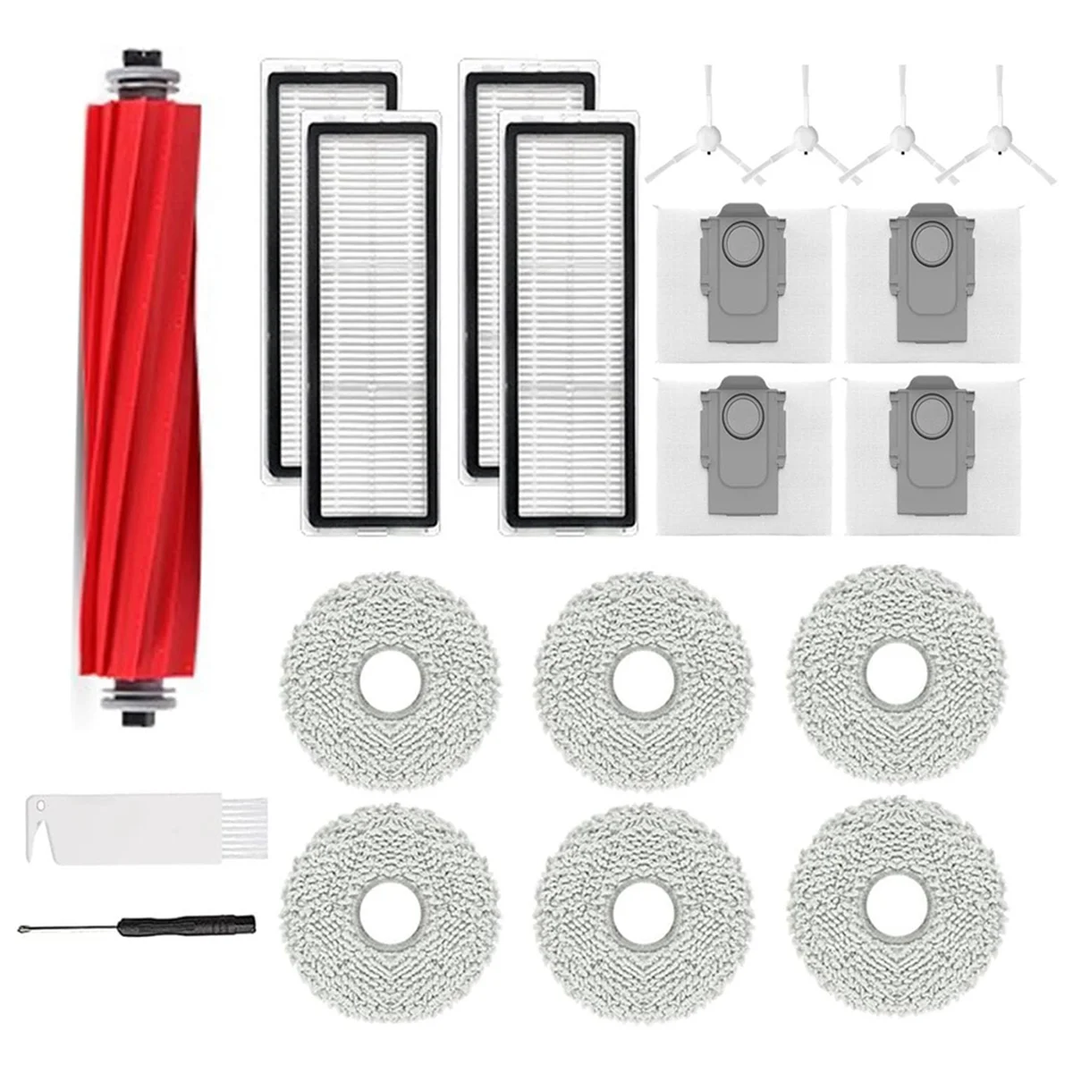 

For Q Robtic Vacuum Cleaner Main Roller Side Brush Hepa Filter Mop Pads Dust Bags Spare Parts