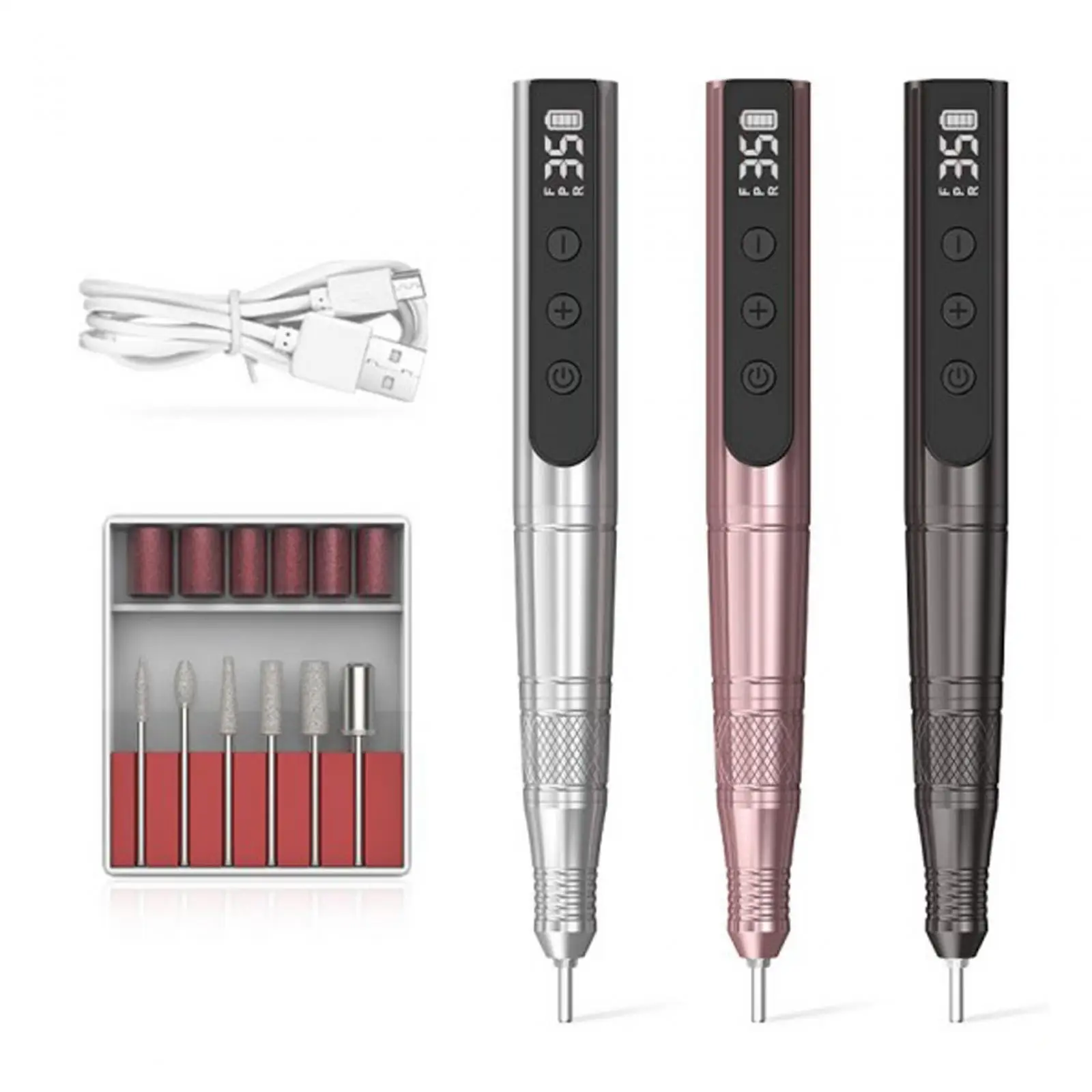 Electric Nail Drills Removing Acrylic Nails for Gel Polishing Compact Shape Polishing Shape Tool Wireless Fingernail Grinder