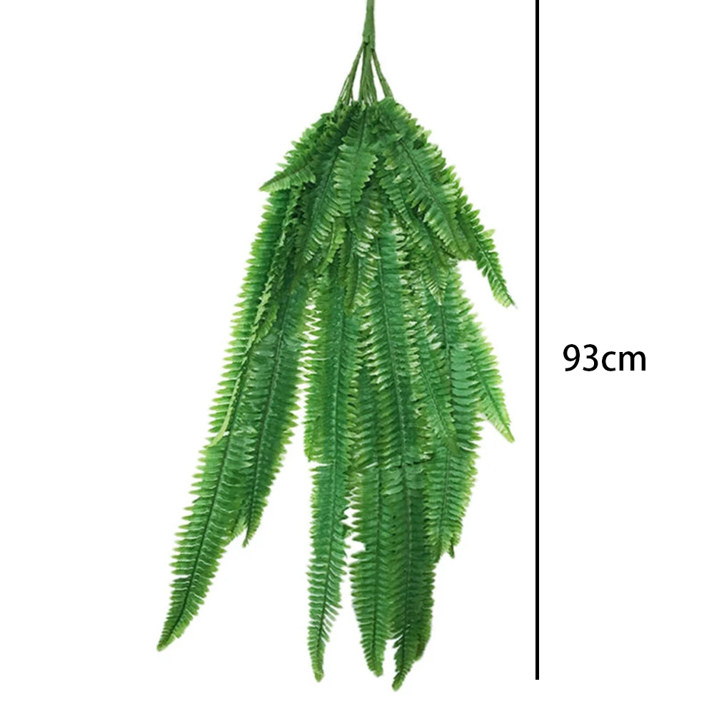 Artificial Fern Persian Rattan Hanging Plants Boston Ferns Ivy Vines Home Decor Home Garden Decoration Rattan Wedding Party DIY