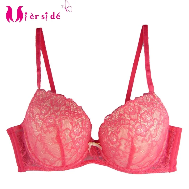 Mierside WR034SF حمالة صدر مثيرة مع دانتيل لون وردي مبطن Bralette ملابس داخلية نسائية 32-36 A/ B /C/ D