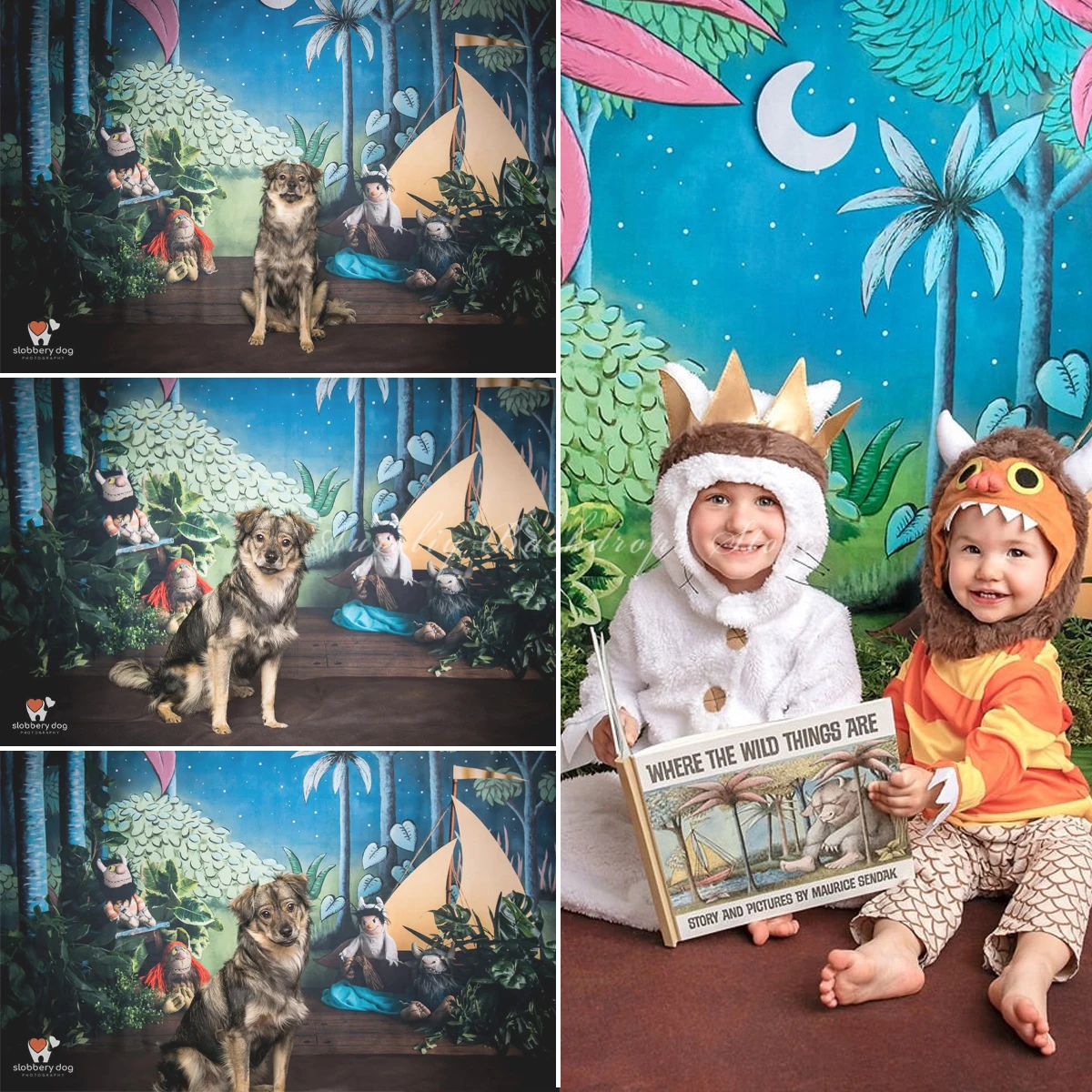 

Things Are Wild Monsters Backdrops Kids Baby Props Child Adult Photography Decors Tropical Rainforest Palm Trees Backgrounds