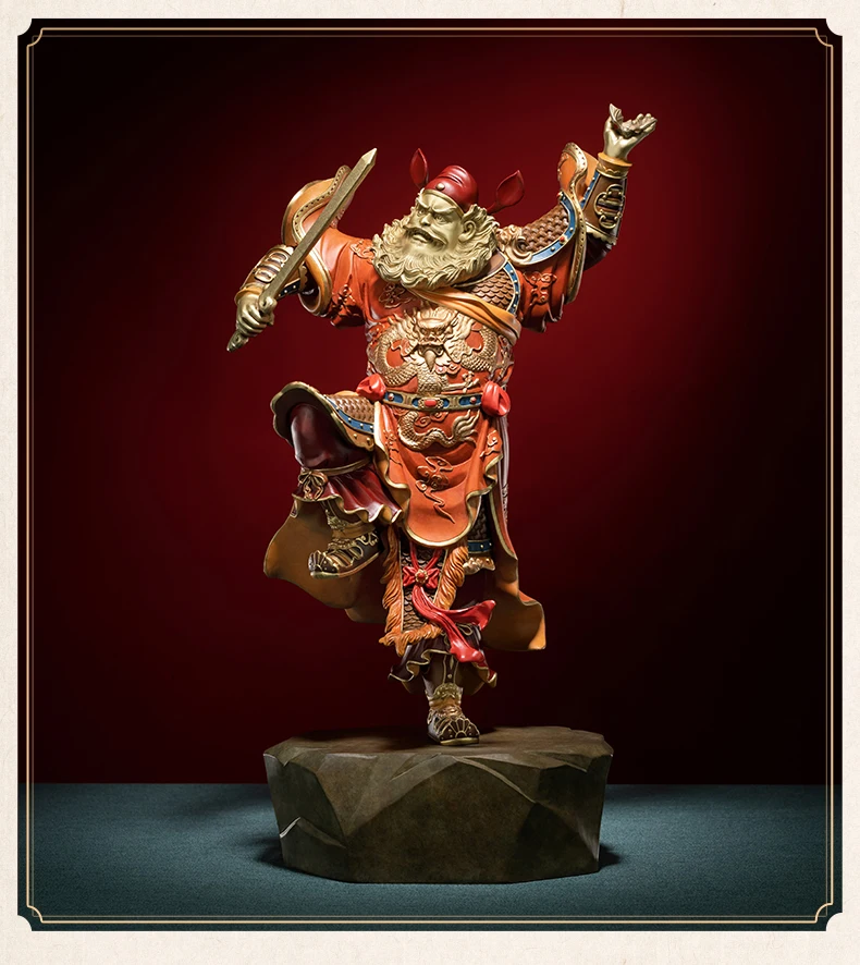 5A GOOD LARGE Home Patron saint of Buddha Hall TIAN SHI ZHONG KUI ZHEN ZAI BRONZE Sculpture statue Exorcism bless family safe