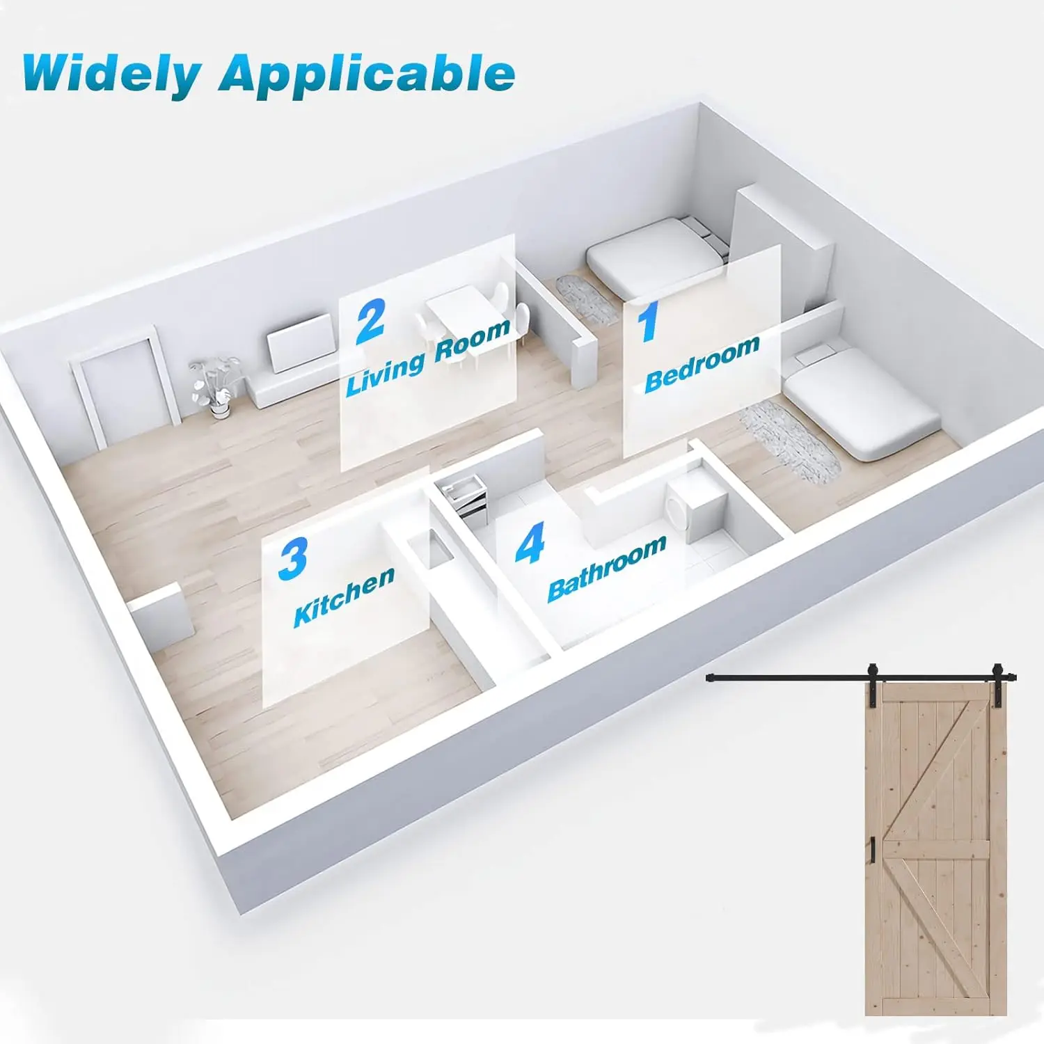 [شحن مجاني! ][مخزون محدود! ] باب الحظيرة الخشبي مقاس 36 بوصة × 84 بوصة مع مجموعة أدوات باب الحظيرة بطول 6.6 أقدام متضمنة لوحة من خشب التنوب الصلب على شكل K