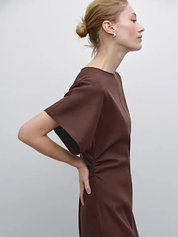 Ele ronde Ne ort Sve Dr taille cinched midi rok lente zomer nieuwe collectie MD dames Faion Beleefd oud geld...