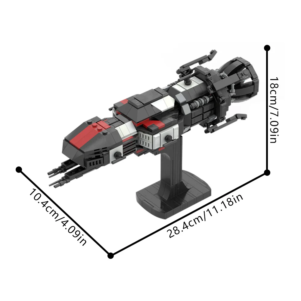 MOC-233717 로시난테 S4 블록 모델 더 익스팬스 미니 로시난테 S4 우주선 브릭 조립 장난감 어린이 생일 선물