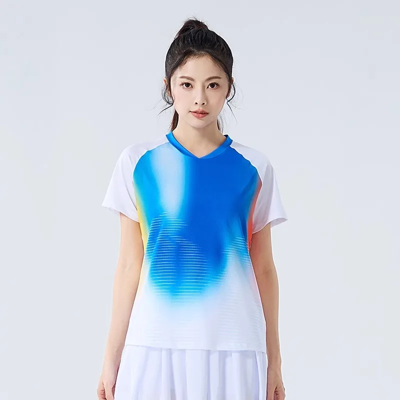 Korean Style Badminton Suit Women, Summer Quick-Dry Table Volleyball Tennis Competition Training Uniform Customi