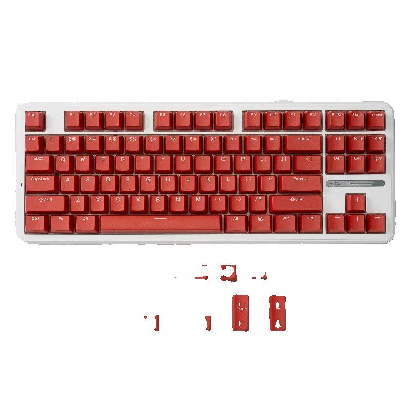 Classic red PBT two-color keycap two-color injection molding OEM highly mechanical keyboard keycap small full set PAYSON