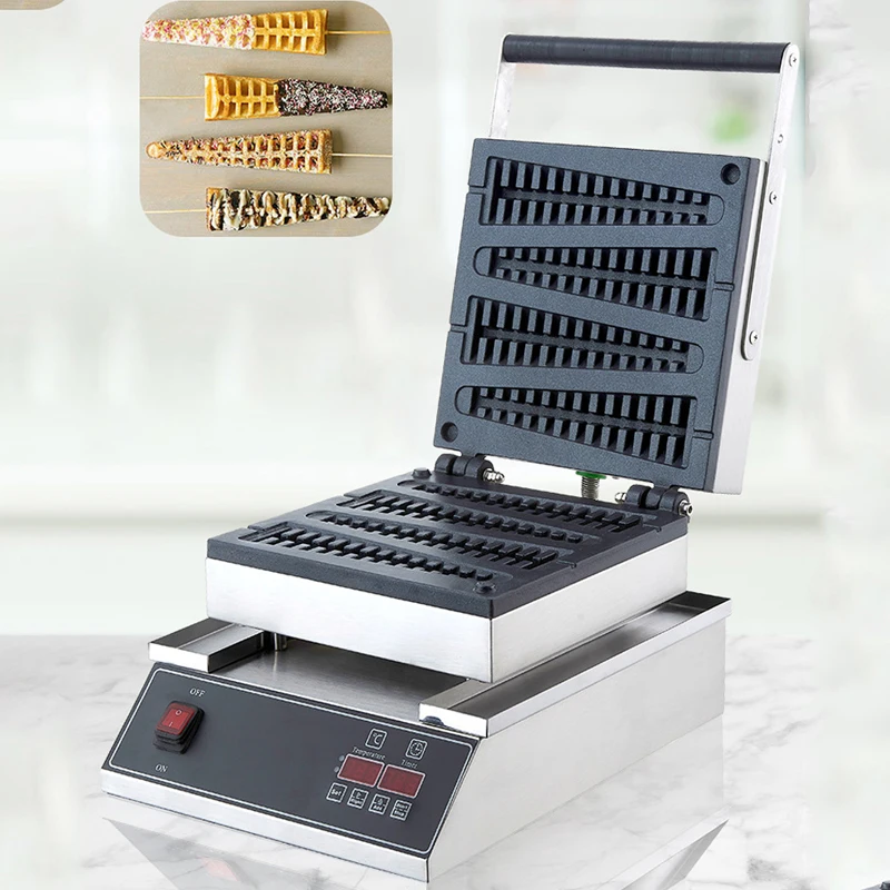 Waffle Machine Commercial Numerical Control Pine Muffin Maker Stainless Steel Body Durable Non-Stick Pan Coating