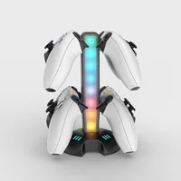 Soporte de base de carga multifunción 4 en 1 2025 para controladores PS5 con iluminación RGB ajustable y función de carga dual