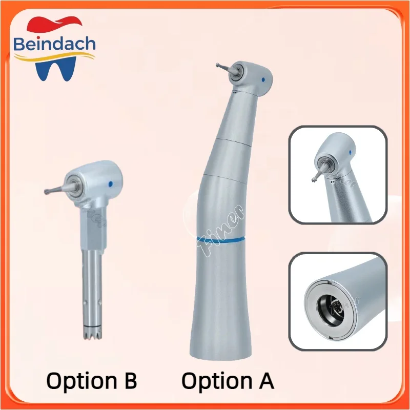 Contre-angle dentaire 1:1, tête d'angle dentaire CA 2,35 mm, pulvérisation d'eau interne contre l'anneau bleu, bouton poussoir, pièce à main à faible vitesse, compatible KAVO