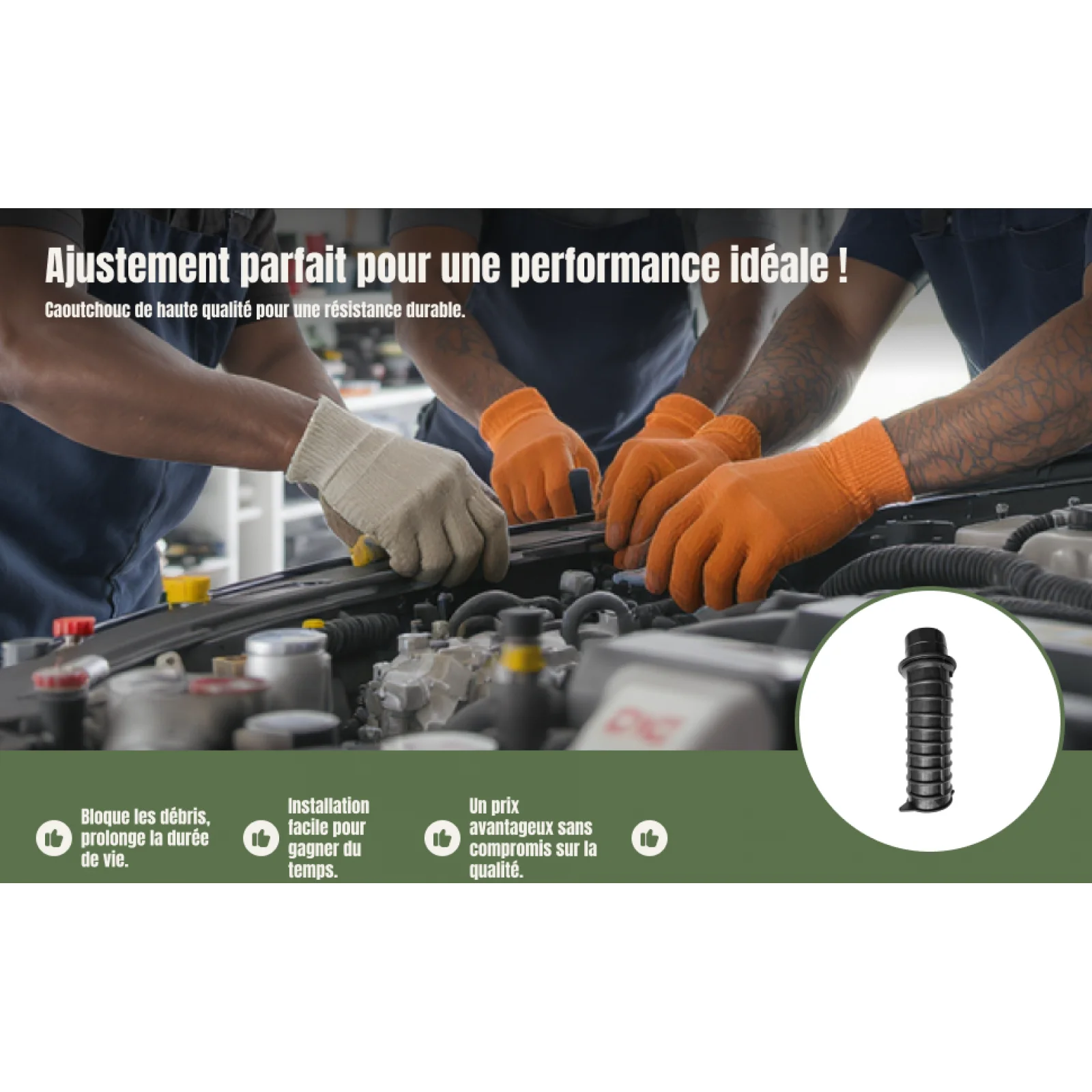 

Air Intake Hose Tube Replace Fit for 500 06 2008-2013, Black