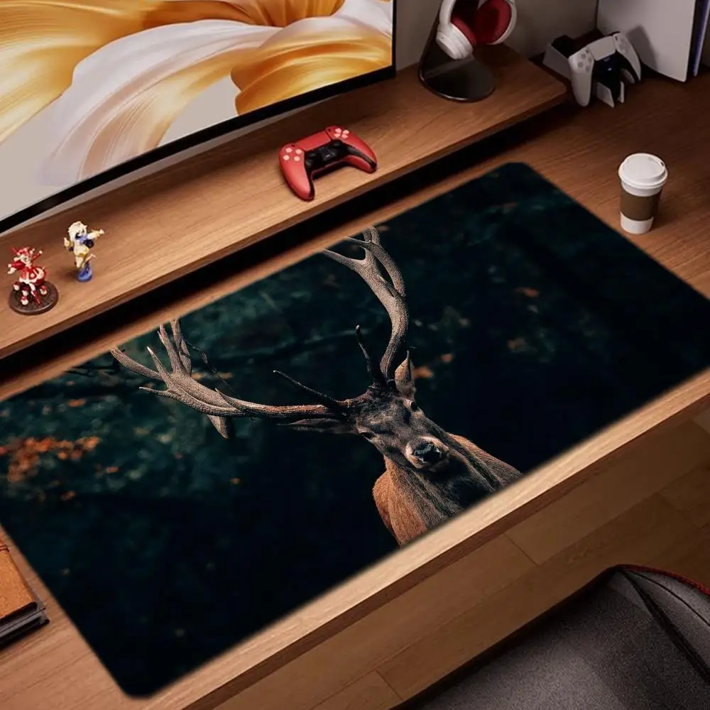 

deer Mouse Pad Game Accessories keyboard pad XXL large locking edge 900X400 mm table mat Gaming mousepad