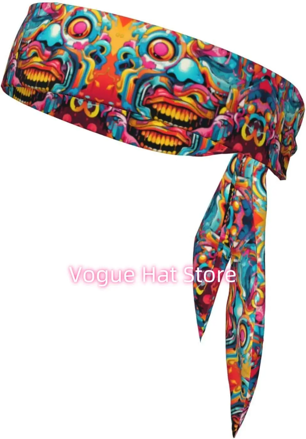 

Sports Head Tie - Comfortable and Stylish Headband for Exercise and Sports Activities Graffiti face Printed