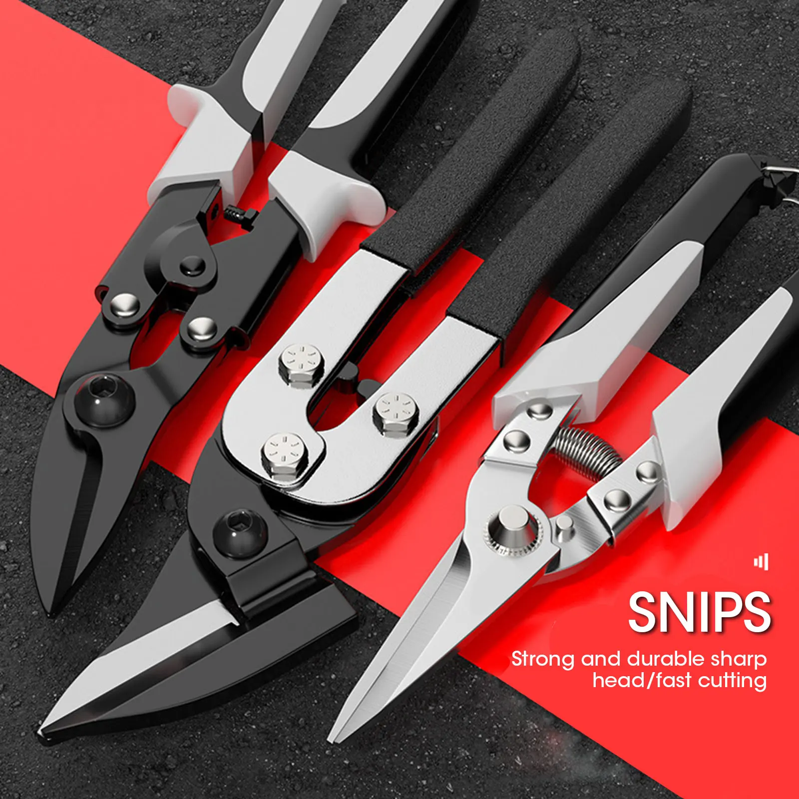 

Professional Iron Scissors Industrial Shears Stainless Steel Scissors Tin Snips for Metal Sheet PVC Pipe Cutting ﻿