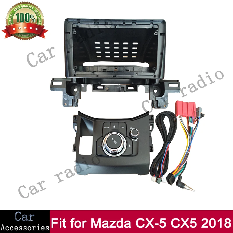For Mazda CX-5 CX5 2018 with Mouse 9 Inch Car Radio Android Stereo Frame Player Head Unit Fascia Panel Dash Board Cover Casing