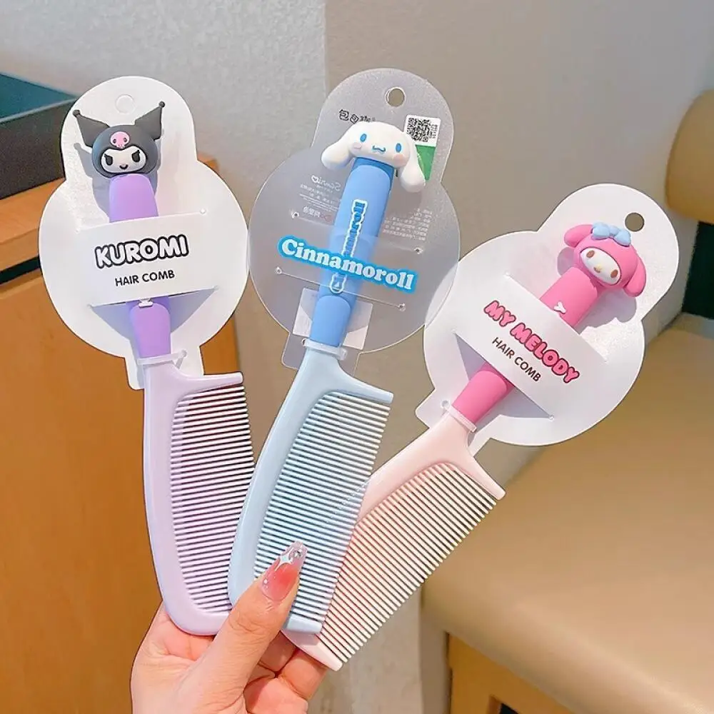 Sanrio Kuromi Comb Cartoon Melody Cinnamoroll Cute Doll Combs Tooth Anti Static Straight Hair Combs Hairbrush Household Goods