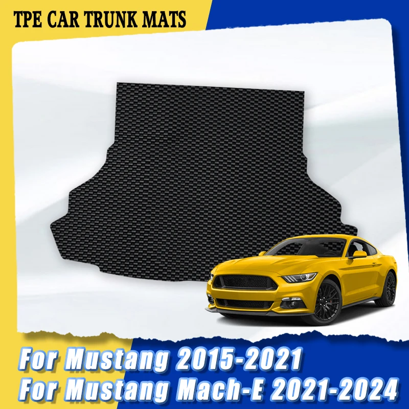 

All-Weather TPE Rear Cargo Liner For Ford Mustang For Mustang Mach-E 2011-2024 Heavy Duty Wear-Resistant Vehicle Accessories Mat