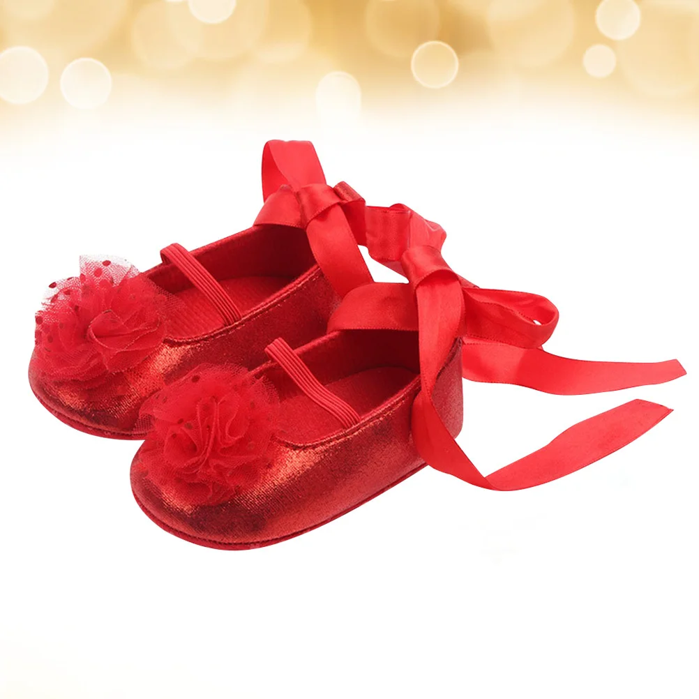 

Soft Sole Baby Shoes 11Cm Secure Fit with Tape Closure Fashionable Non-Slip Toddler Girls Shoes for Daily Wear