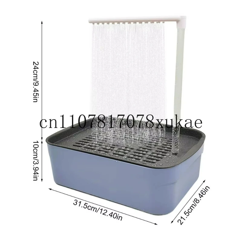 Bird bathtub shower box fully automatic parrot bathtub fountain faucet soft for cleaning long tailed parrots Special showerbasin