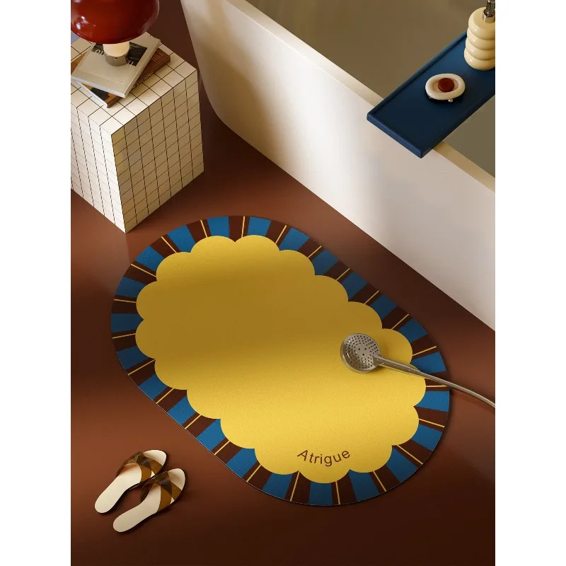Bathroom absorbent diatom mud toilet  doormat toilet toilet floor mat toilet carpet