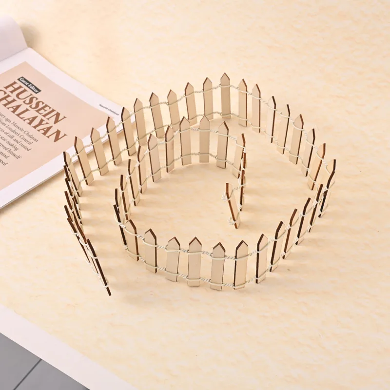 

Mini Fence Wooden Small Gardening Fence Succulent Plant Fence Model Hand Diy Miniatures Decorative Home Decor Doll Accessories