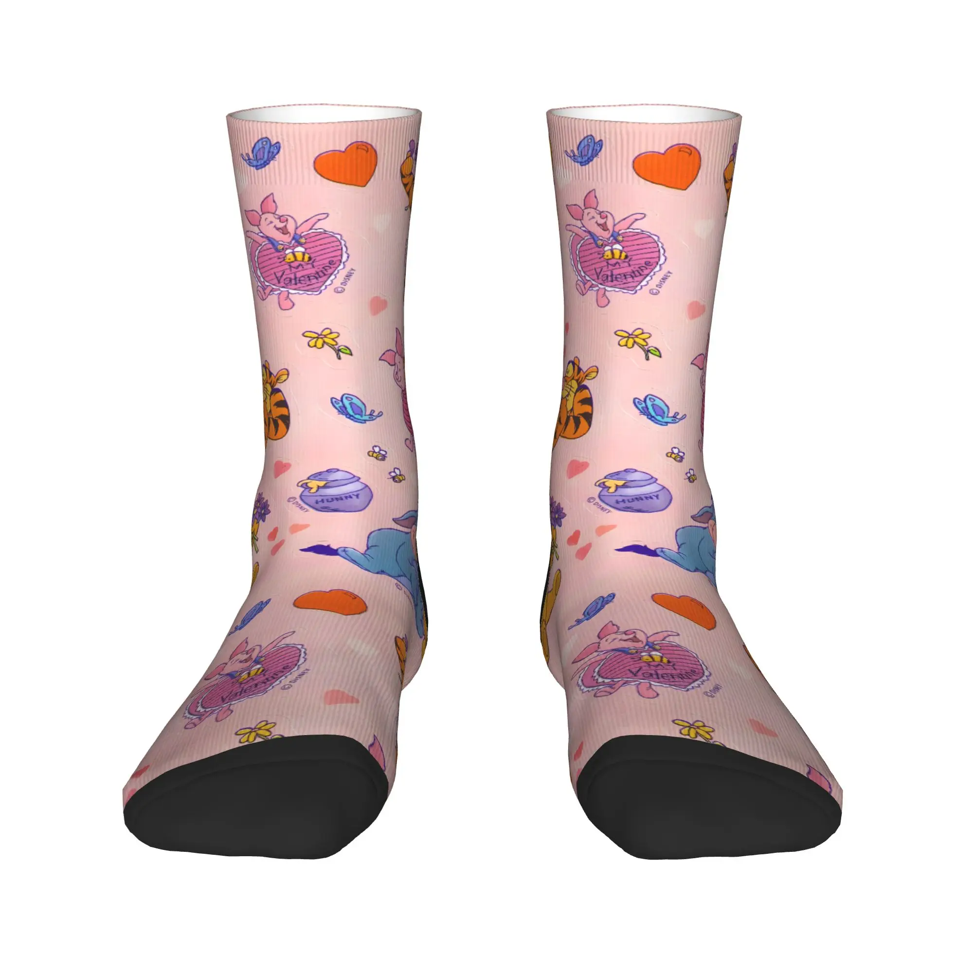 للجنسين الجوارب Winnies the Poohs & Friends جوارب عدم الانزلاق لينة تنفس الجوارب الشتاء Harajuku مطبوعة الجري جوارب رياضية