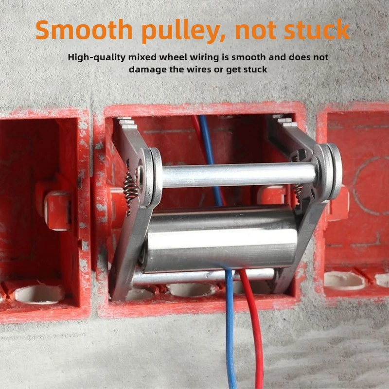 Universal Wire Quick Threading Device Aid Tool Pulley Cable Puller Electrician Adjustable Fast Wire Threading Auxiliary Tools
